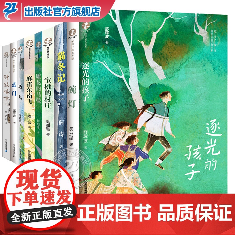 故乡·童年原创儿童文学全9册逐光的孩子猫冬记宝桃的村庄麻雀东南飞蓝门碗灯巧鸟雕花的马鞍钟鼓楼下吴洲星