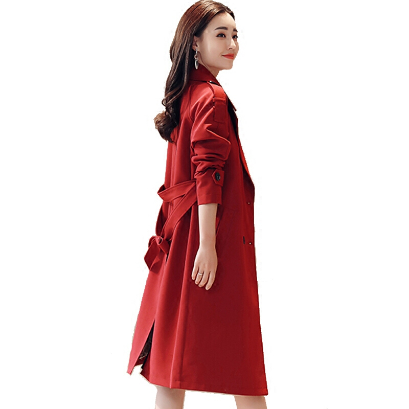 风衣女中长款韩版春季2018秋装外套薄款chic女士港风妈妈宽松