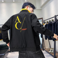 梵克公牛2021春季新款男士工装夹克外套潮牌字母印花上衣外套男
