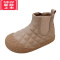 可莉允女童靴子冬季加绒软底宝宝鞋子儿童棉鞋小童短靴男一岁婴儿学步鞋