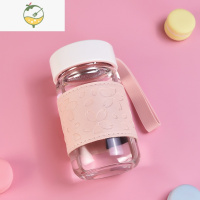 YICHENG玻璃水杯女便携泡茶杯高颜值简约清新森系可爱ins风牛奶早餐杯子