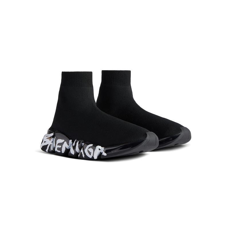 巴黎世家(Balenciaga)女款跑步鞋圆头设计聚酯弹性纤维鞋面TPU鞋