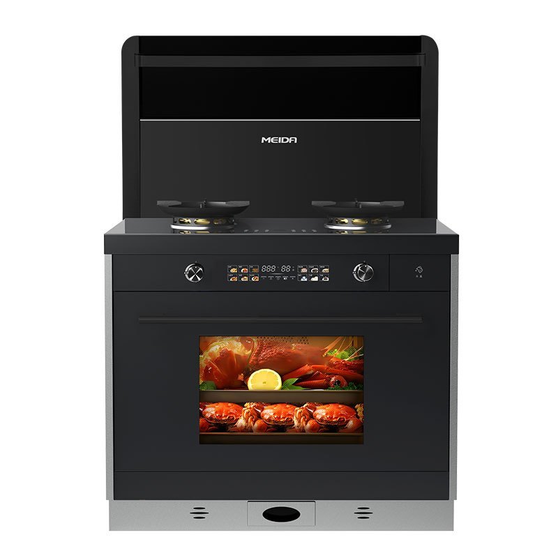 美大MEIDA蒸烤一体集成灶X80-ZK(MD2XZK) 5.0kW大火力 恒温置物台 触控操控 自清洁 天然气高清大图
