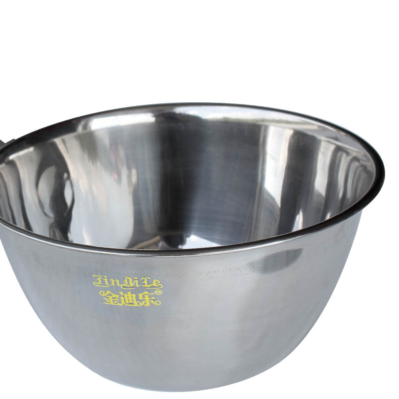 金迪乐不锈钢加长柄勺汤粥勺舀水瓢高清大图