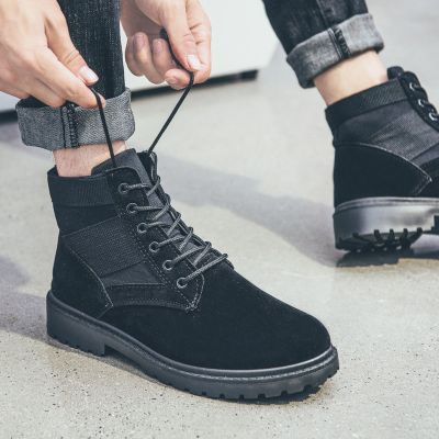 黑色392019复古军靴战狼马丁靴休闲工装靴户外男靴男鞋