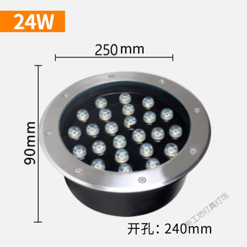 苏宁放心购 LED埋地灯户外防水嵌入式地埋照树射灯1W庭院坪花园七彩色景观