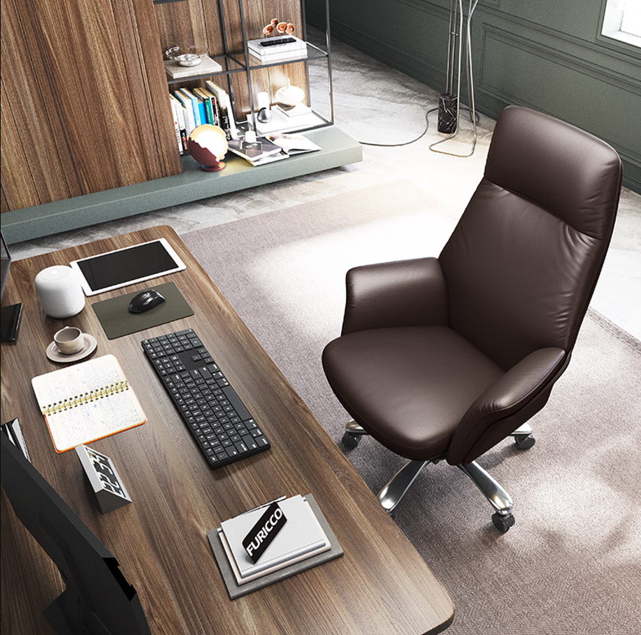 GUDONE办公椅升降旋转按摩椅高背大尺寸旋转舒适办公椅高清大图