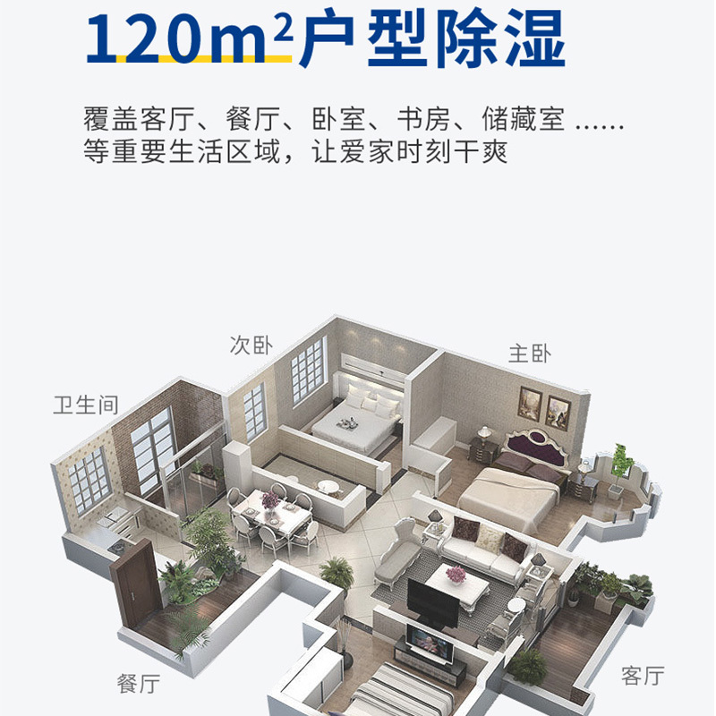 Shinco/新科除湿机/抽湿机 CF20BD/L3 除湿量20升/天家用大功率静音节能干衣净化