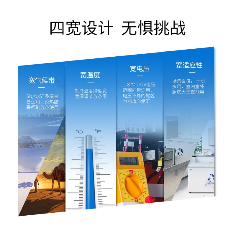 澳柯玛(AUCMA) BC/BD-307HNE,A 307升-26℃度家用商用大容量冷柜饭店后厨冷冻PCM合金内胆