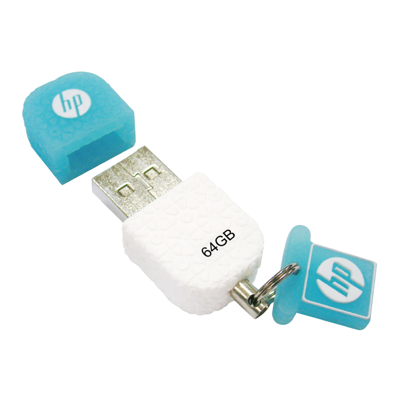 惠普(HP)64GB USB2.0 U盘 V175W 橡胶雪糕迷你优盘