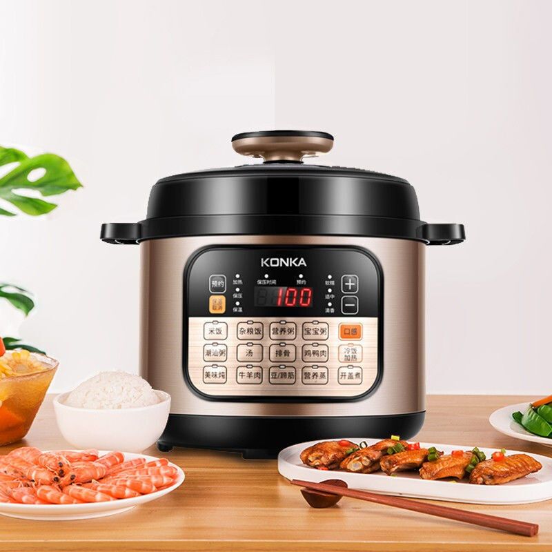 康佳(KONKA) 电压力锅KPC-51ZS20 机械版15大功能特色烹饪5L高压锅