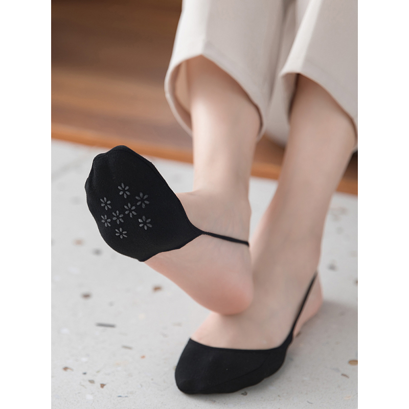 吊带袜无跟半截船袜跟鞋夏天隐形浅口硅胶防滑前脚掌
