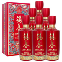 筑春 筑春酒 荣华商务 礼盒装 53度 酱香型白酒 500mlx6瓶
