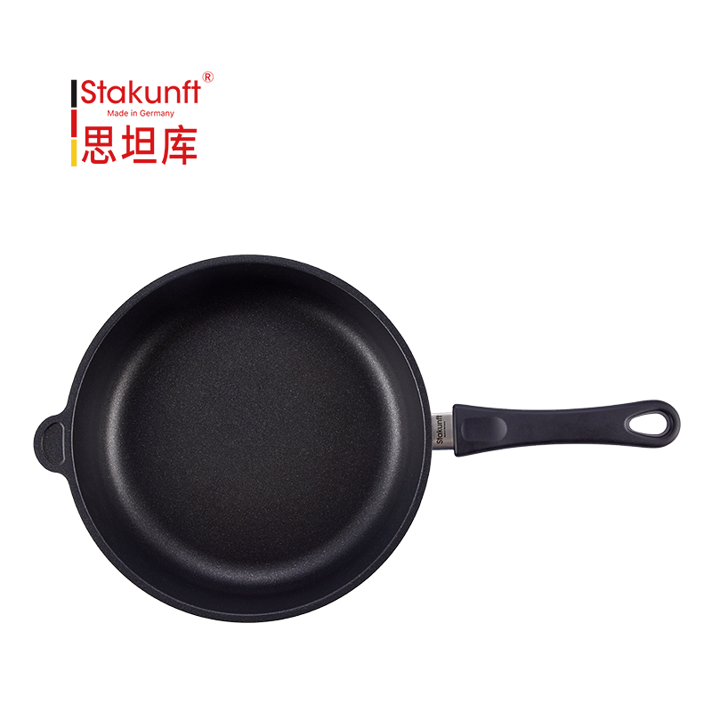 德国制造思坦库平底煎炒锅28cm 天然矿物镀层 不粘易洗 耐磨无烟 炉灶通用高清大图