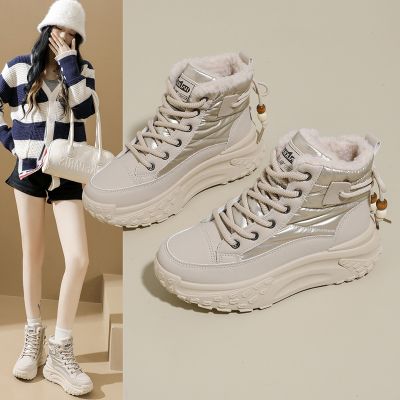 加绒高帮雪地靴女冬季新款学生ins韩版保暖休闲鞋棉鞋_6_444
