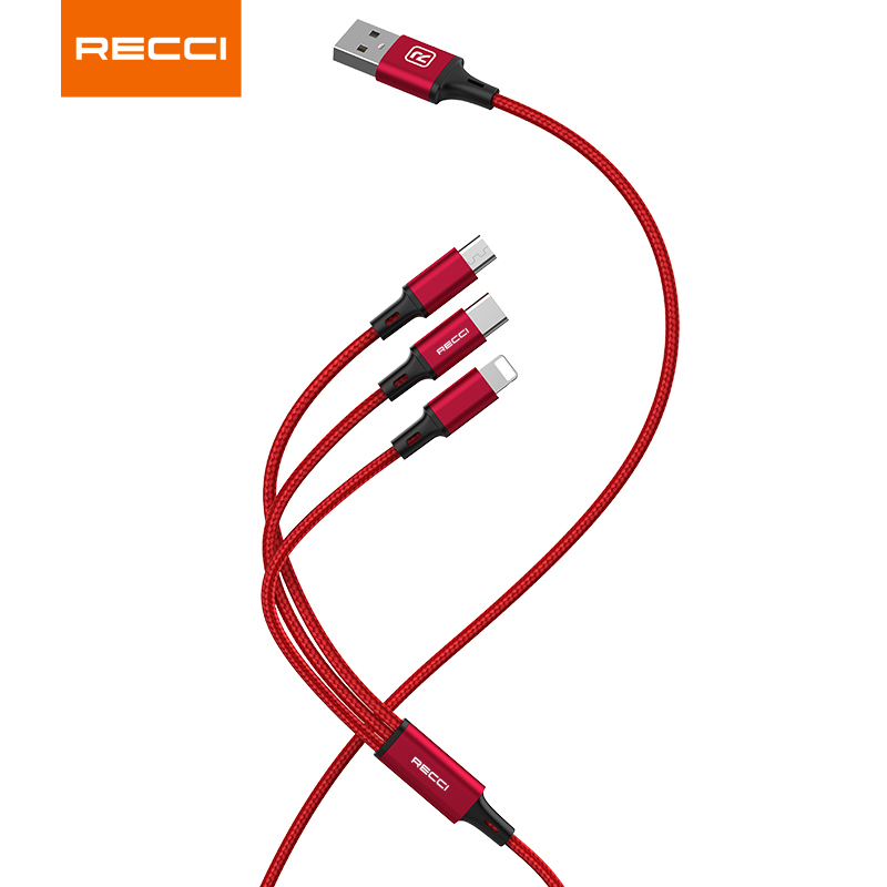 锐思(Recci) 试管系列 一拖三数据线RCS-D120高清大图