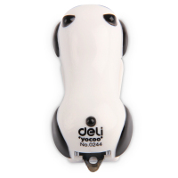 得力(deli)0453 卡通订书机 使用10#订书钉 熊猫迷你订书机