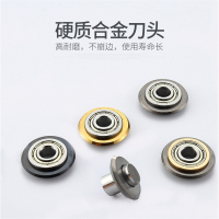 手动瓷砖切割机专用刀头刀轮推刀轮玻璃划刀滚轮式手推式刀杆 合金刀头专业型20000米1只装