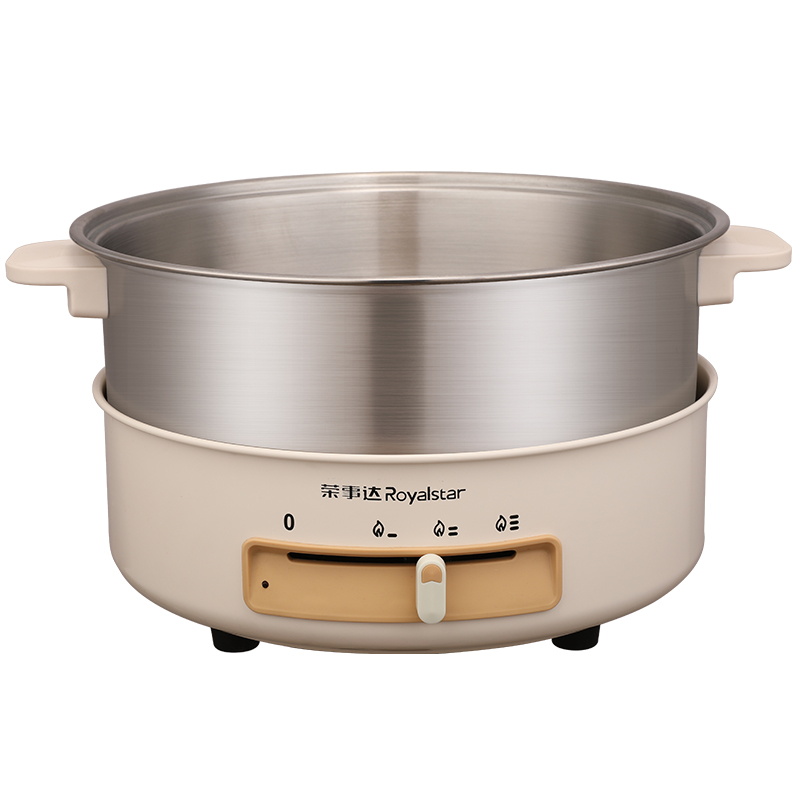 荣事达(Royalstar)电火锅家用大容量电煮锅不粘加厚内胆炖煮涮烤锅 [0涂层6L分体] RHG-60JF高清大图
