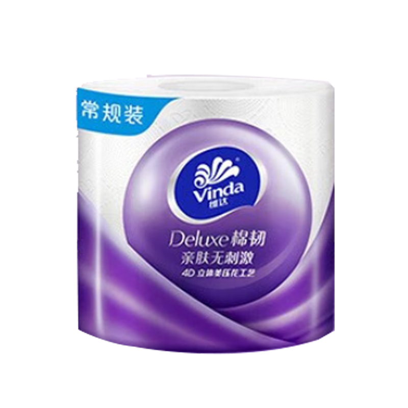 维达(vinda)卷纸 卫生卷筒纸厕纸手纸 4层125克*12卷/提2提