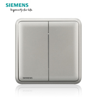 西门子(SIEMENS)开关插座面板86型其他皓睿硒釉银 二开单控