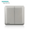 西门子(SIEMENS)开关插座面板86型其他皓睿硒釉银 二开单控