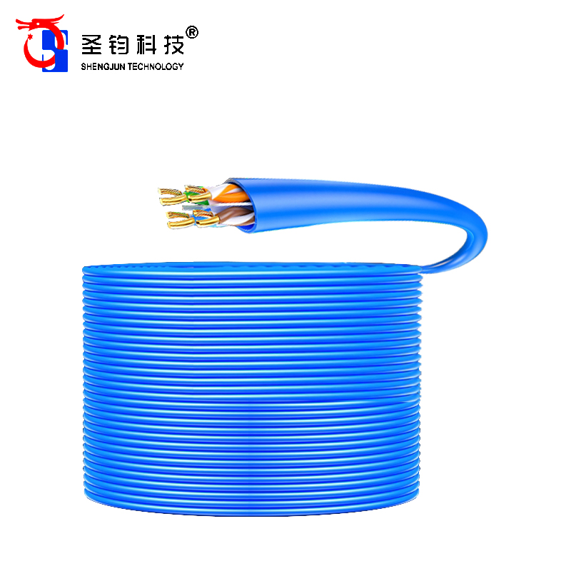 圣钧科技SHENGJUN TECHNOLOGY 通信传输纯铜无氧超六类网线 305米+箱