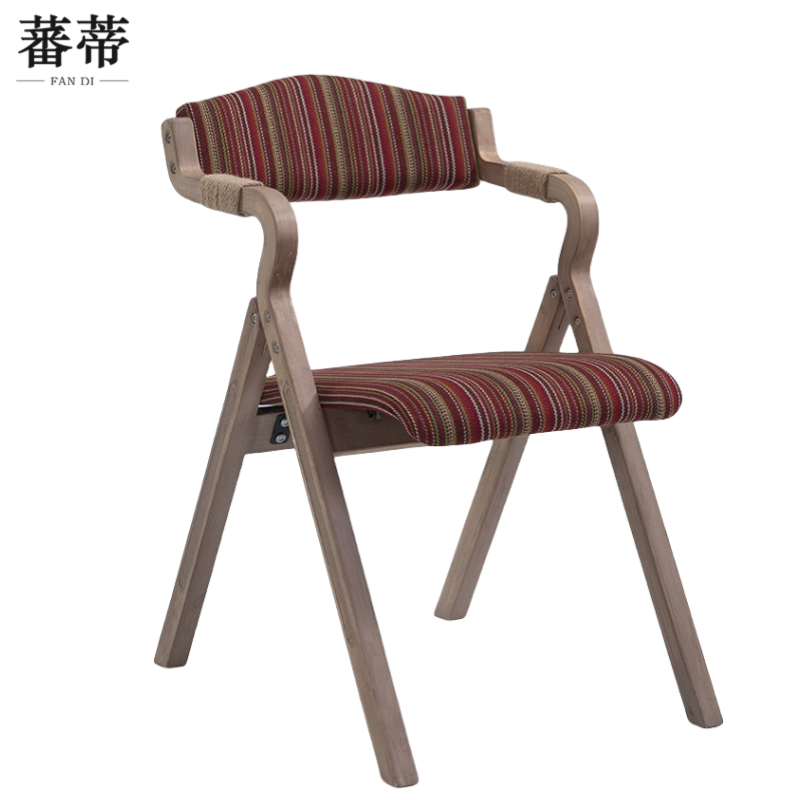 蕃蒂折叠椅红条纹把高清大图