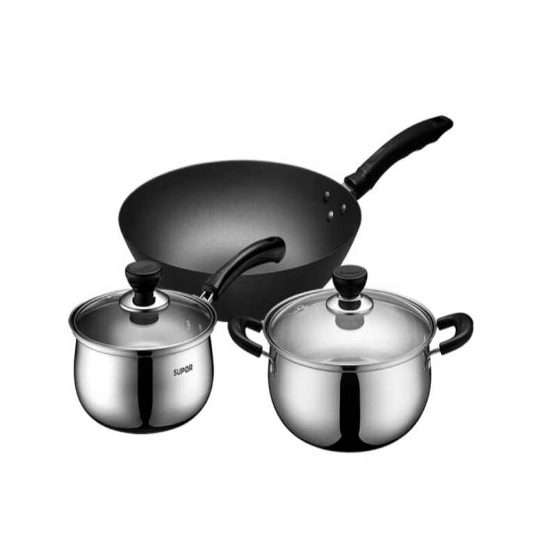 苏泊尔经典厨房锅具三件套