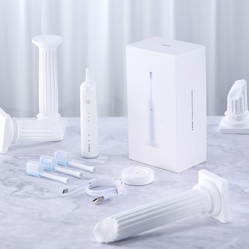 敲打熊扫振电动牙刷 T9 白色高清大图