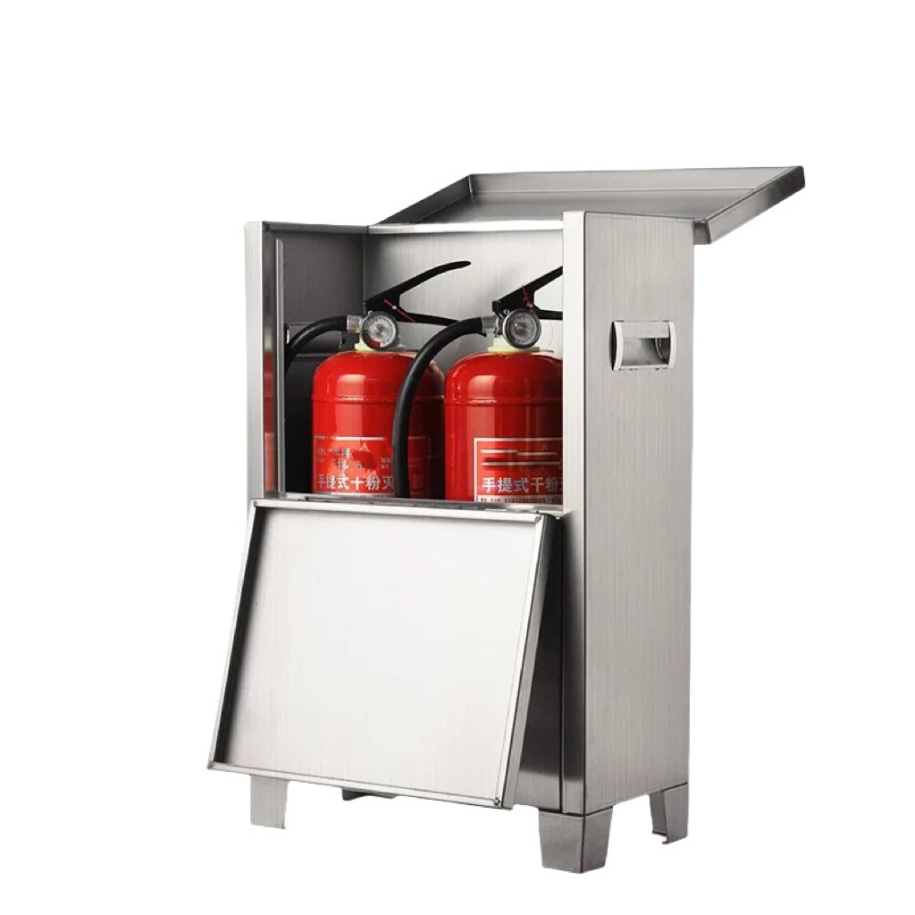 王龍 灭火器箱 S-9 不锈钢 可放置4kg干粉/5kg干粉2具 只高清大图