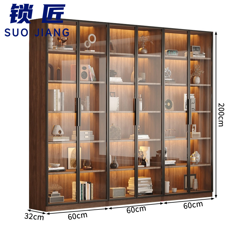 锁匠 展示柜 书柜六门 台