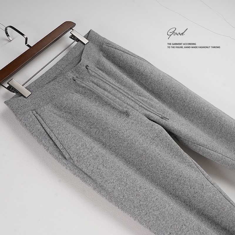 YUANSU加绒加厚运动裤男宽松冬季大码休闲束脚长裤子男秋冬款羊羔绒卫裤休闲裤