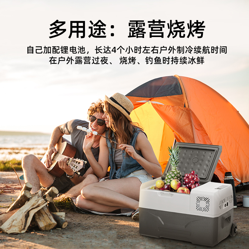 冰虎(Alpicool)车载冰箱制冷压缩机CX50升车家两用冷冻冷藏盒可结冰拉杆宿舍学生12V24V汽车货车小冰箱冷柜