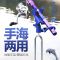 鱼竿支架钓鱼支架架杆地插不锈钢海竿手竿架杆多功能炮台鱼竿支架 天蓝色圆脚铁支架