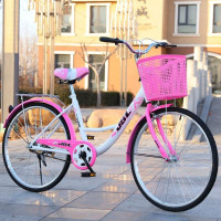 成人2426寸自行车男女轻便通勤复古公主款jt 高配紫色 26寸JSL