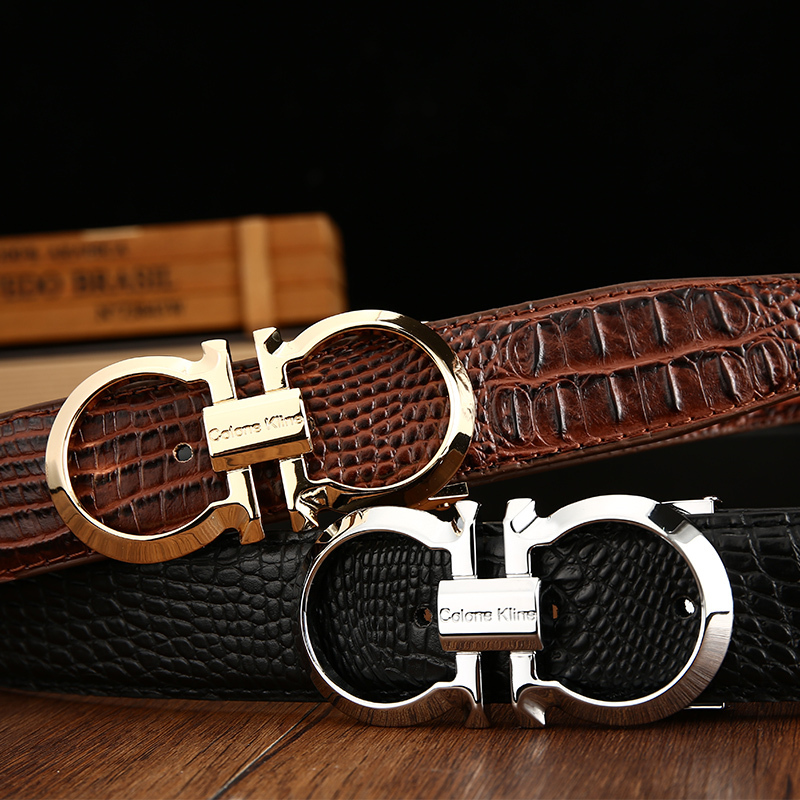 盛世尼曼皮带男士皮韩版潮流个性青年轻人休闲裤带商务正装腰带男款