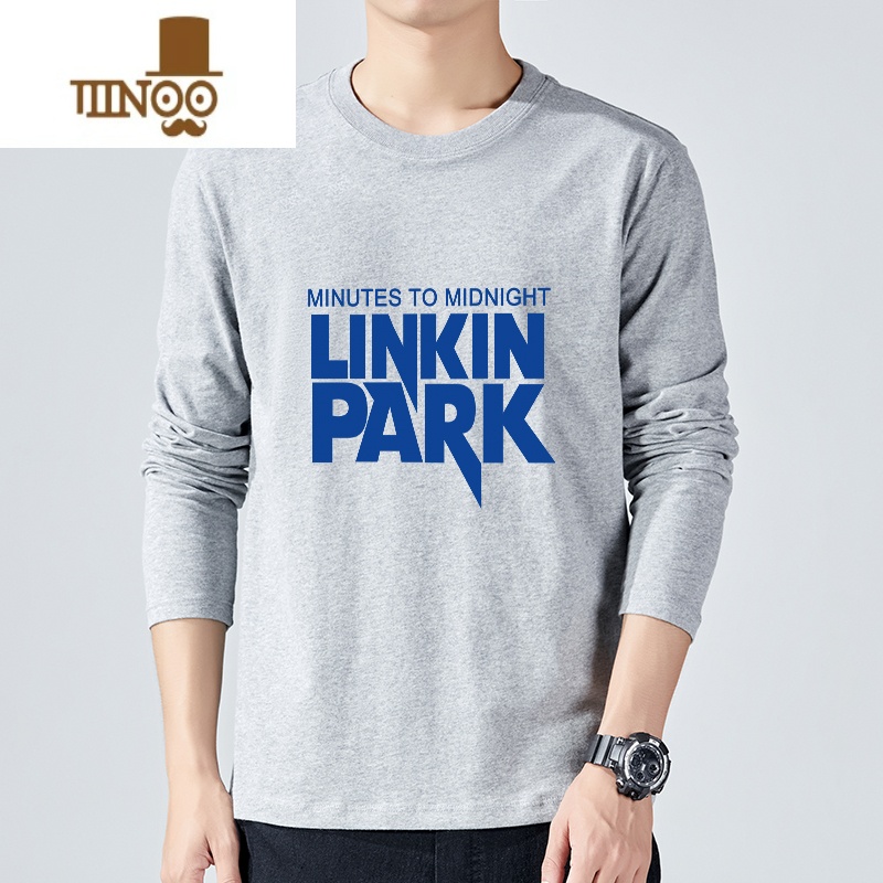 YANXU2023秋季韩版男装长袖圆领宽松t恤打底衫男士白色秋衣上衣服高清大图