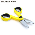 史丹利(STANLEY)双色柄 电工剪刀不锈钢线槽剪线剥线多功能锯齿剪刀 90-171-23C (140MM)