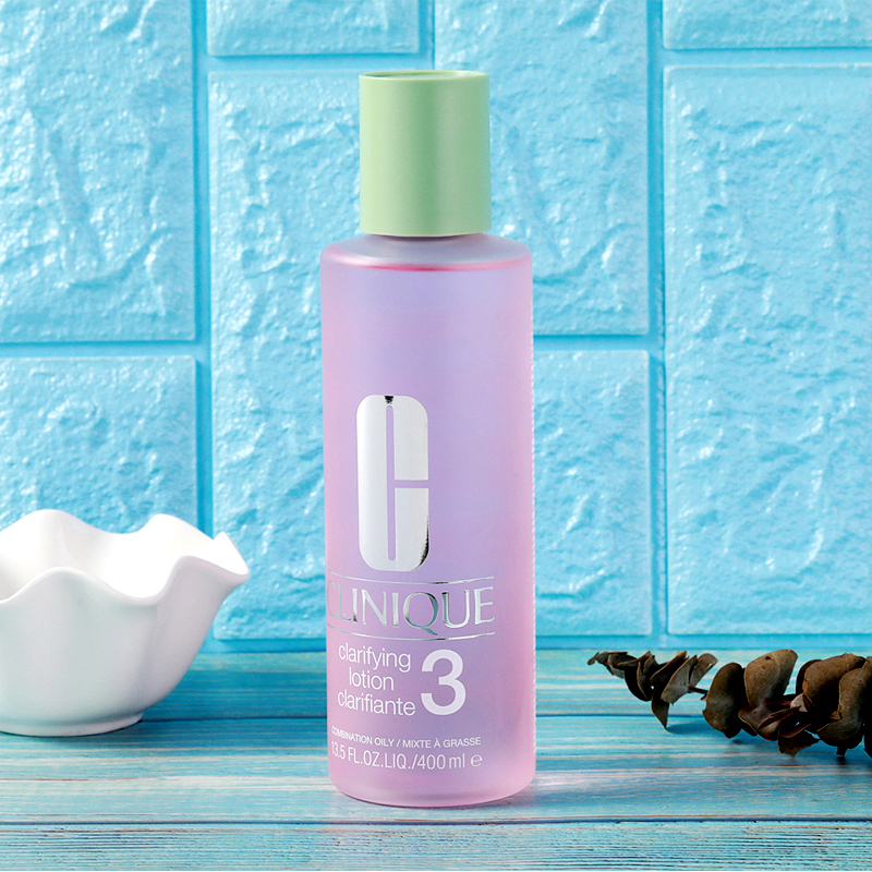 Clinique 倩碧三步曲系列 明肌净透水温和洁肤水3号 400ml 清爽保湿补水化妆水 混合油性肤质通用