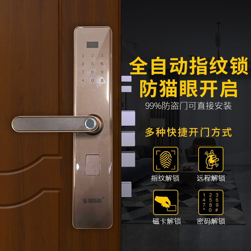 以方科技 L2号家用防盗门电子锁智能门锁密码锁防盗门门锁智能家居全自动入户门不含锁体