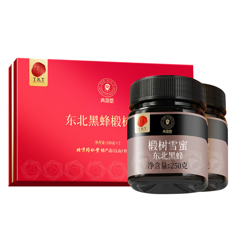 北京同仁堂青源堂东北黑蜂椴树雪蜜250g*2罐Q2100063