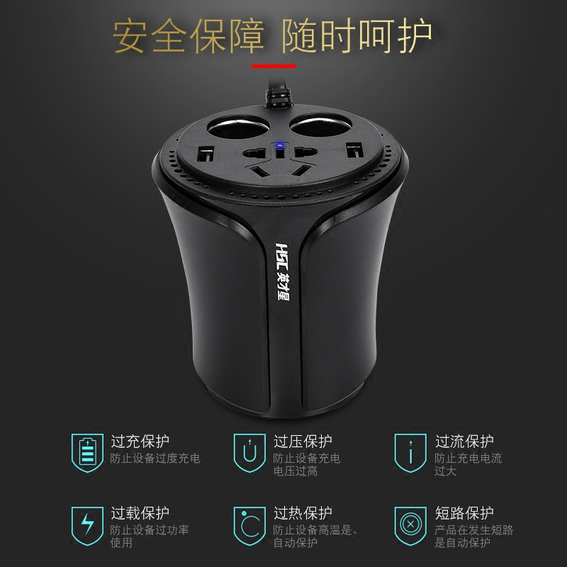 车载逆变器12V24V转换220V多功能小汽车用大货车迷你充电器万能型