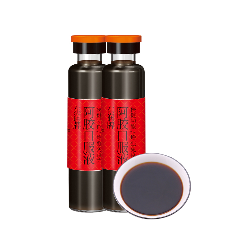 固本堂阿胶口服液山东东阿20ml*12支盒装阿胶浆成年女性共240ml