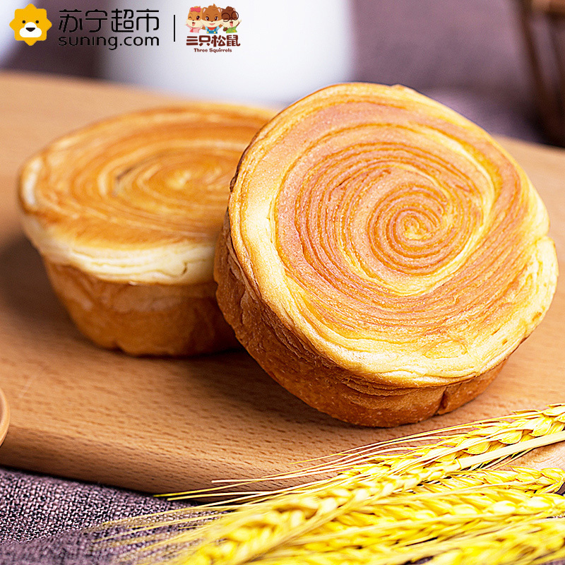 三只松鼠 糕点 手撕面包1000g/箱(早餐面包)
