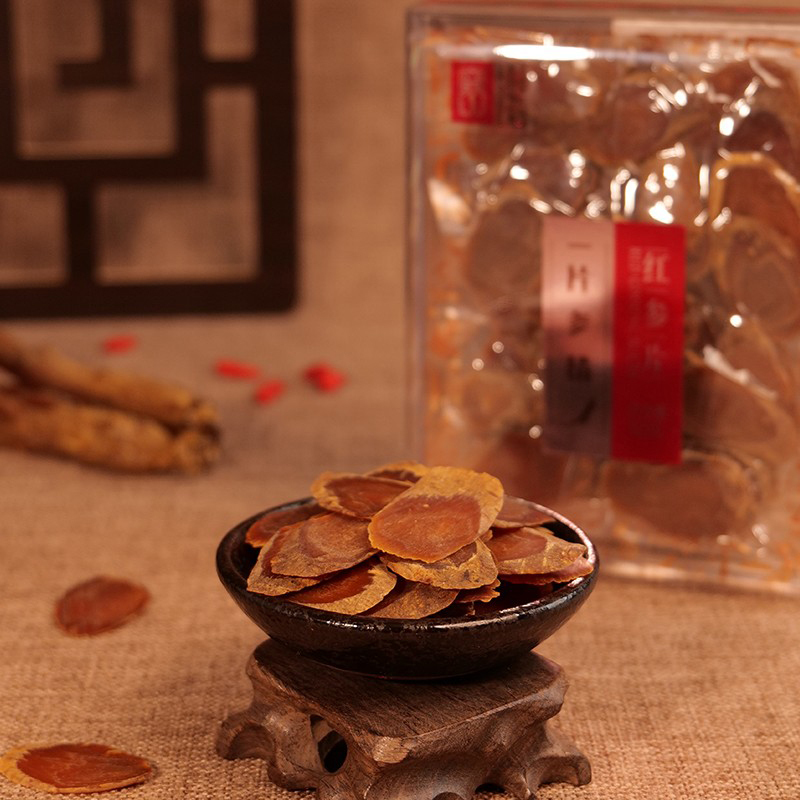 长白山人参干货礼盒红参片大片纯正高丽参煲汤泡水红参片100g*1盒