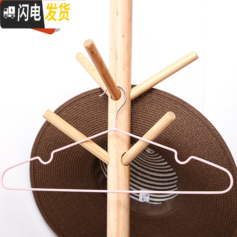 三维工匠家用浸胶衣架防滑无痕晾衣架金属裤架衣撑成人衣挂多只装高清大图
