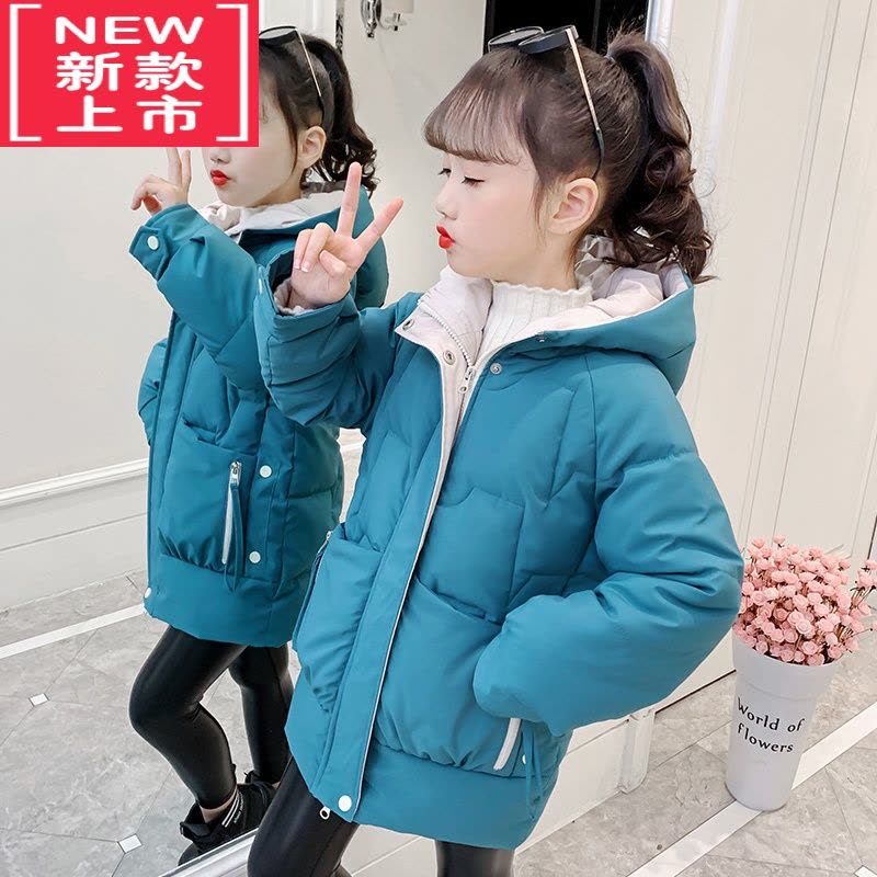 可莉允女童棉服冬装2022新款洋气大儿童韩版秋冬季棉袄女孩羽绒外套棉衣图片