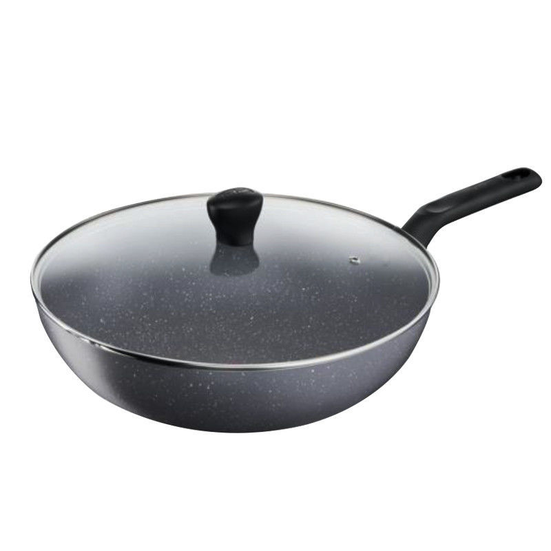 法国tefal特福不粘锅炒锅平底锅煎锅 家用炒菜不锈钢炒锅