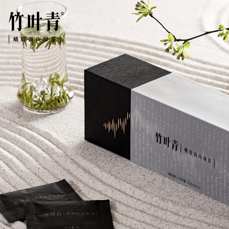 [春茶上市]竹叶青茶叶2021新茶峨眉高山绿茶特级(静心)经典礼盒120g